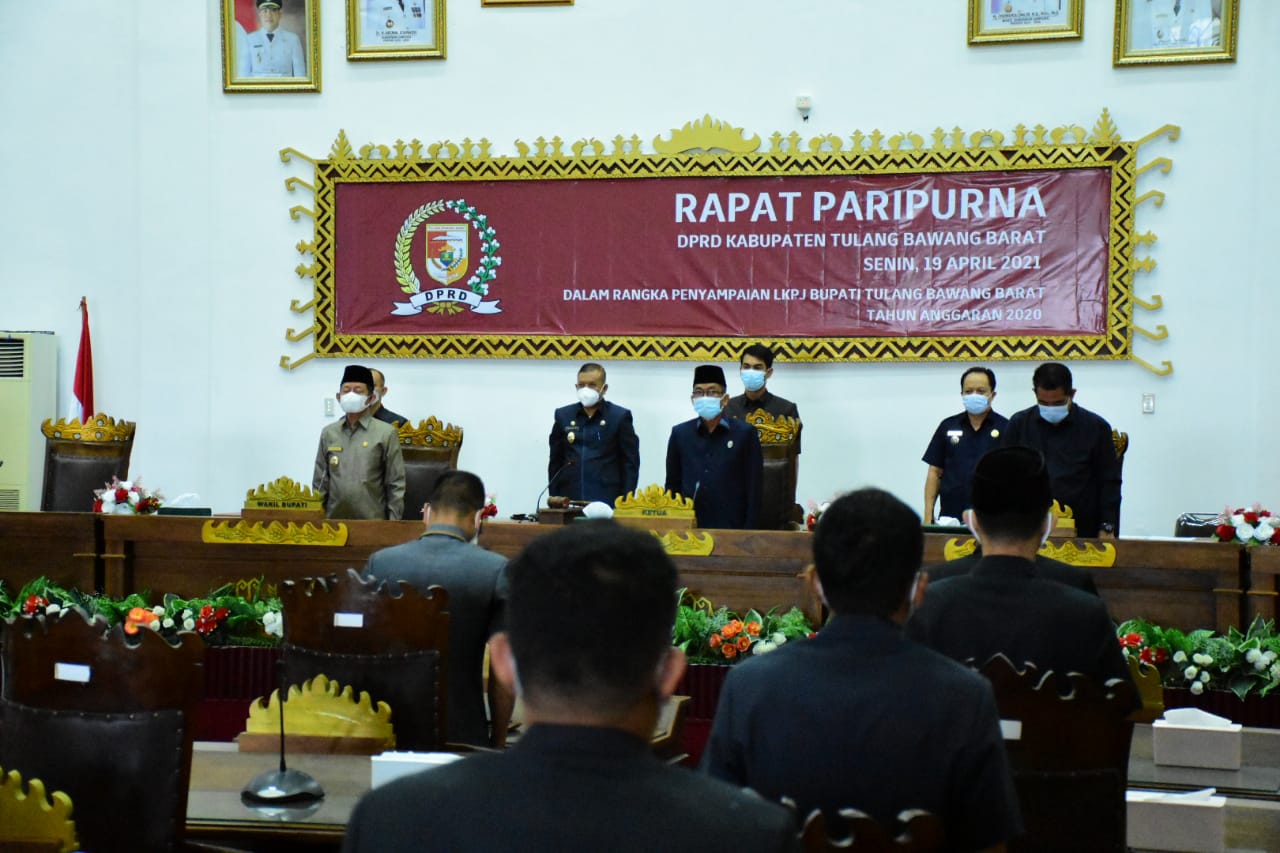 LKPj Pemkab Tubaba Th 2020 Disampaikan Dalam Rapat Paripurna