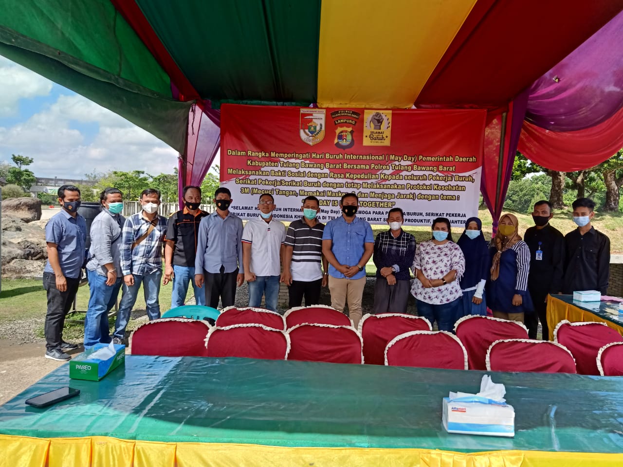 HARI BURUH SEDUNIA PEMKAB TUBABA GANDENG POLRES BERBAGI KEBAIKAN