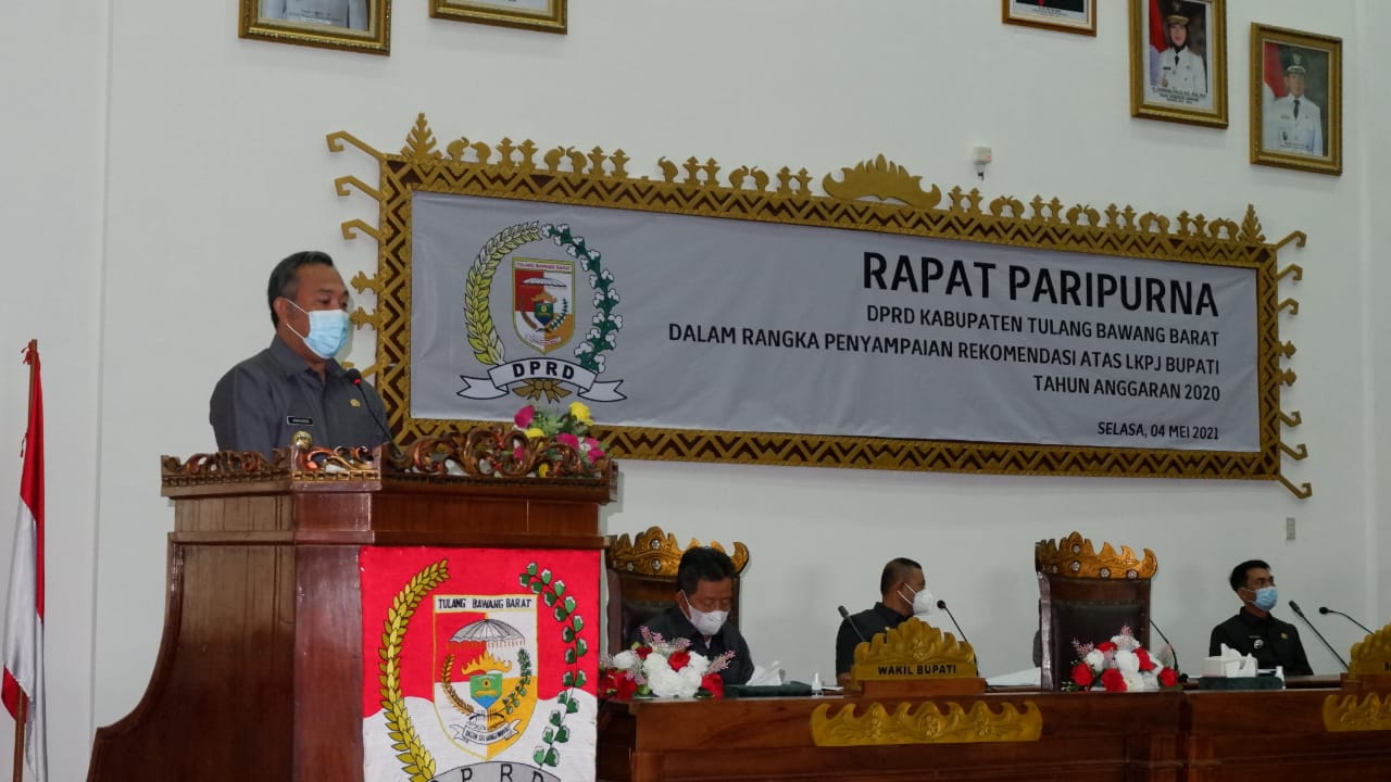 DPRD Tubaba Gelar Rapat Paripurna Penyampaian Rekomendasi LKPJ Bupati